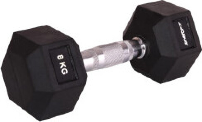 Gummi hantel sekskant 8 kg enero passform