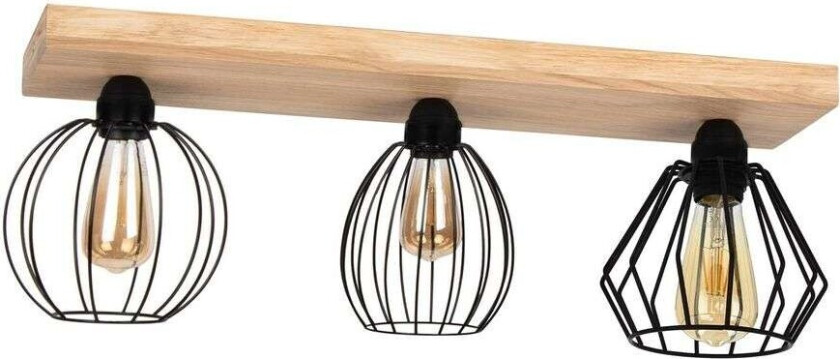- Various 3 Taklampe Pine Wood