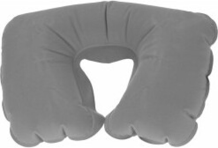 Oppblåsbar reisepute, grå nakkestøtte