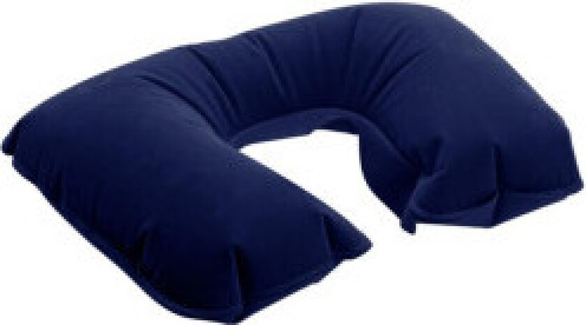 Oppblåsbar reisepute, marineblå nakkestøtte