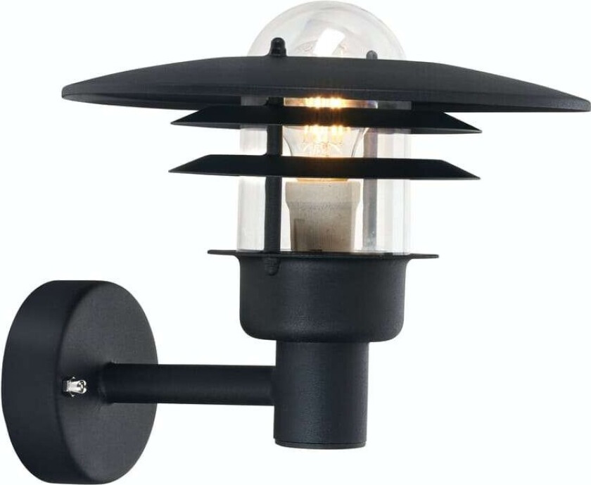 - Larvik Utendørs Vegglampe Black
