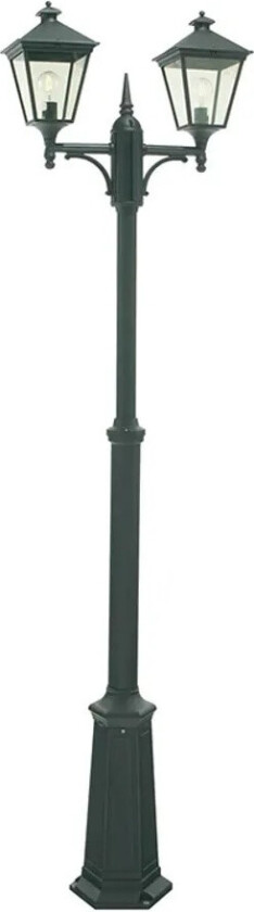 - London 2 Utendørs Parkstolpe Bred Svart