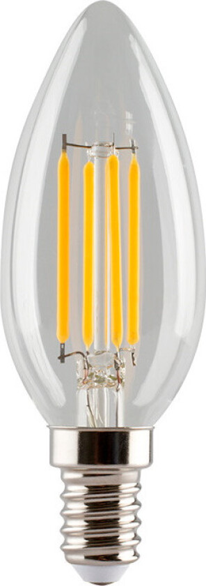 - Pære LED 4W (470lm) Kerte Klar CRI90+ Dimbar E14