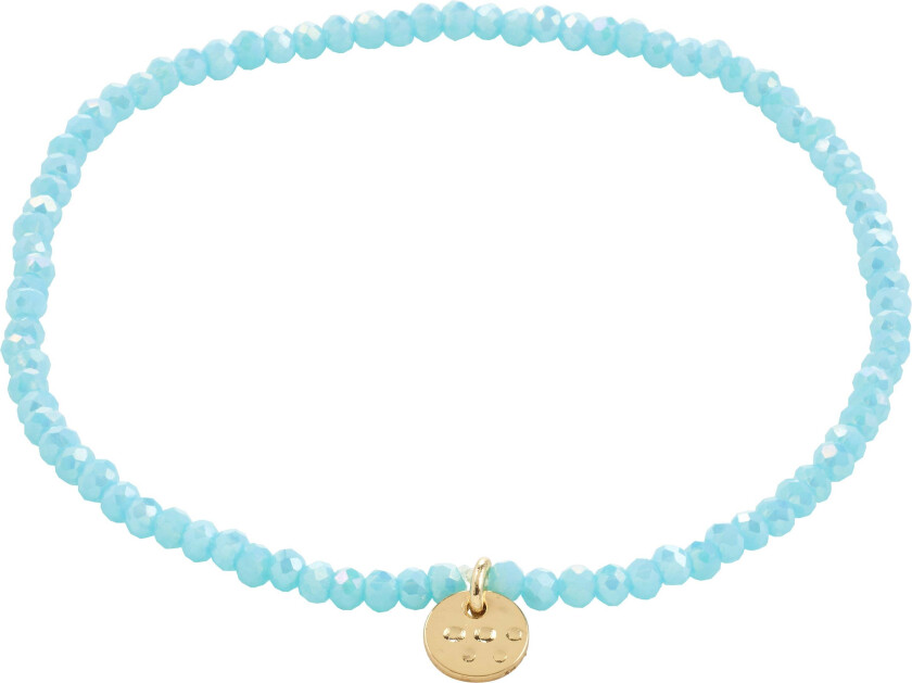 Bilde av INDIE armbånd lyseblå, gullbelagt