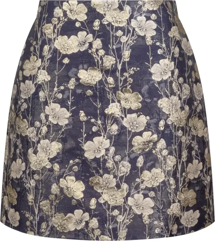 Dame, Skjørt, Blå, 2XL