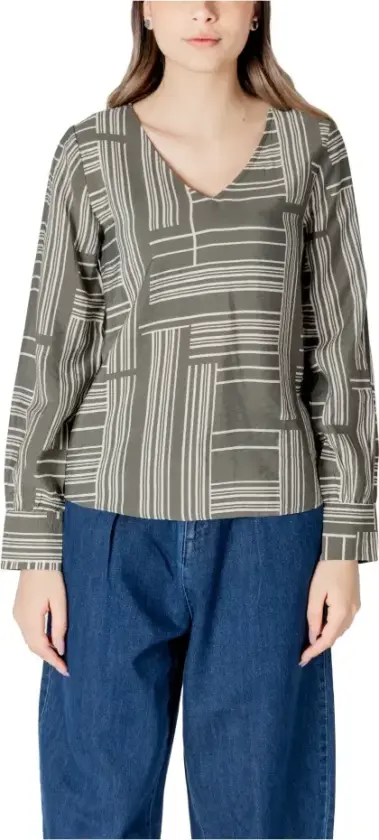 Jacqueline de Yong, Dame, Bluser & Skjorter, Grønn, M