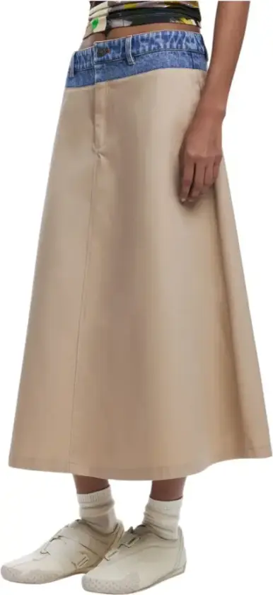 Dame, Skjørt, Beige, L