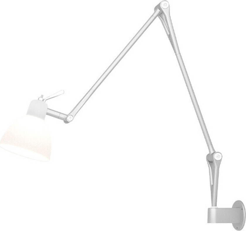 - Luxy W2 Vegglampe Alu/Blank Hvit