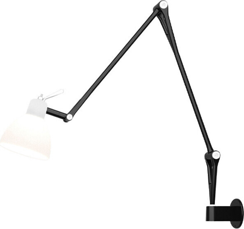 - Luxy W2 Vegglampe Svart/Blank Hvit