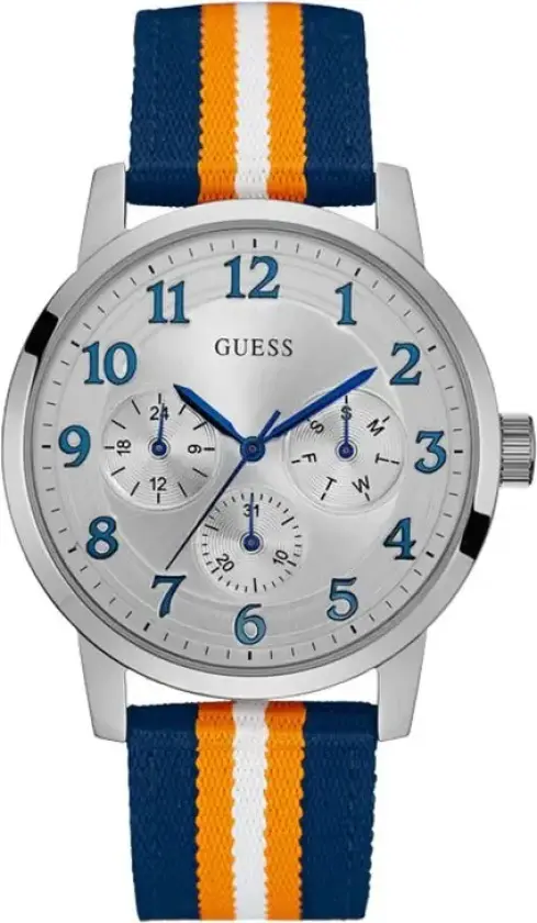 Herreklokke W0975G2 Sølvfarget/Tekstil Ø44 mm