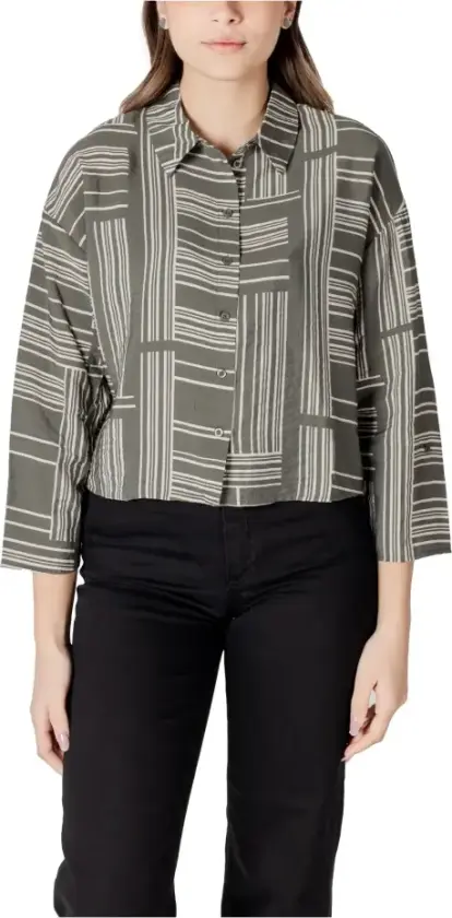 Jacqueline de Yong, Dame, Bluser & Skjorter, Grønn, XL