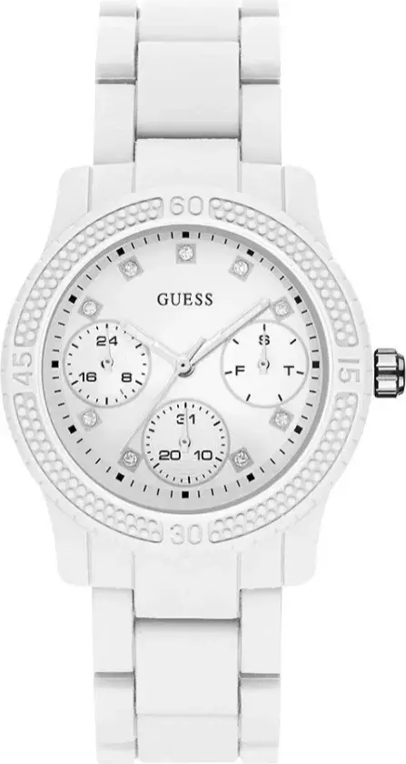 Dameklokke W0944L1 Hvit/Gummi Ø40 mm