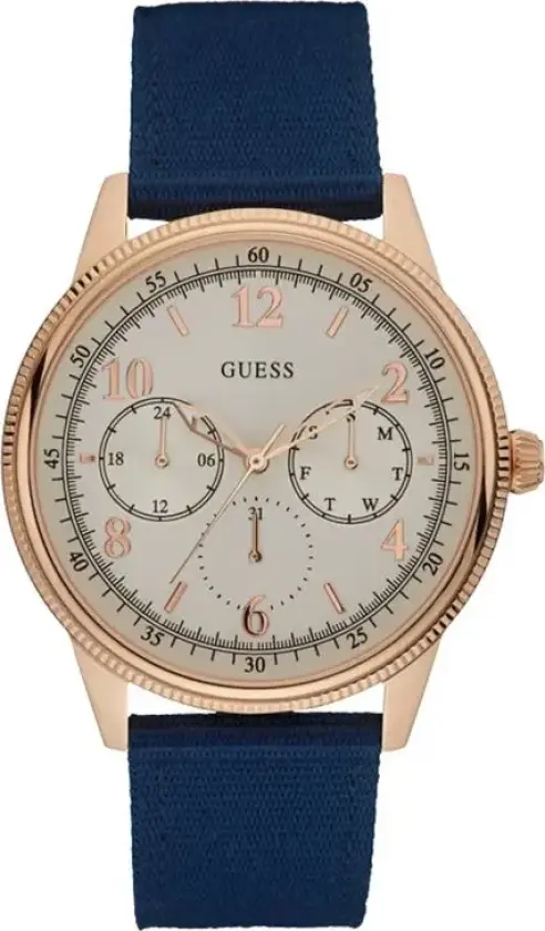 Herreklokke W0863G4 Beige/Tekstil Ø44 mm