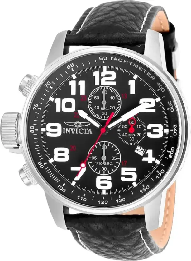 Herreklokke 2770 Force Lefty Sort/Lær Ø46 mm