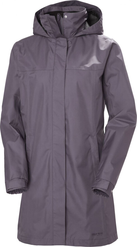 Aden Long Regnjakke, Dame, Smoked Purple