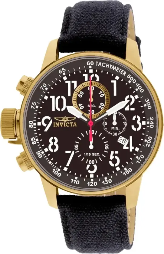 Herreklokke 1515 Force Lefty Sort/Tekstil Ø46 mm