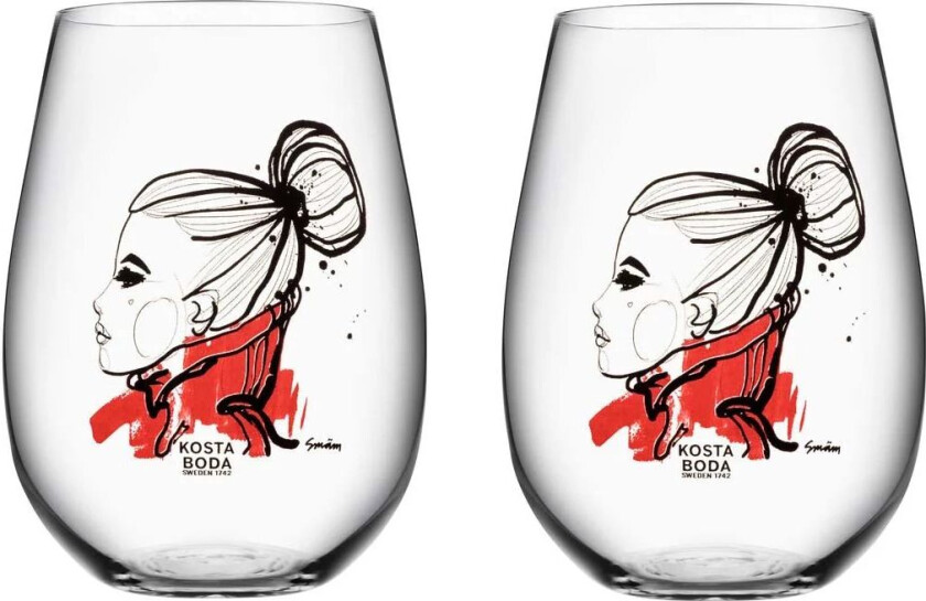 All about you glass 57 cl 2-pakk want you (rød)