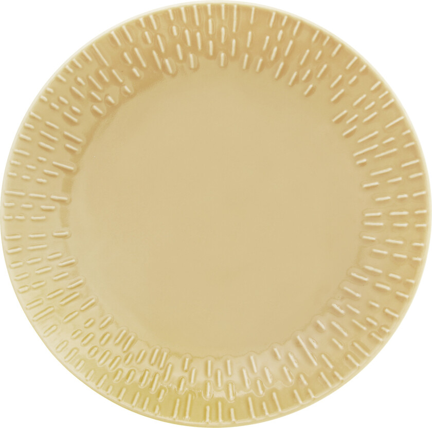 - Life in Colour - Confetti - Mustard dessert plate w/relief porcelain (13382)