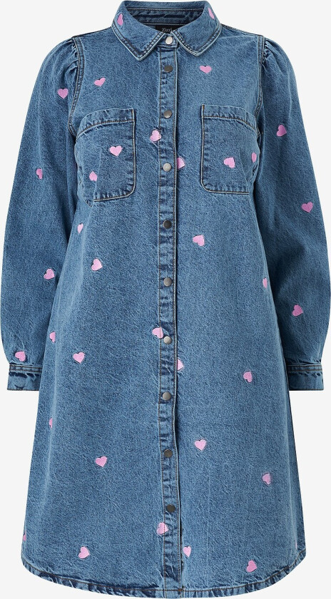Denimkjole Jalena, L/s, Blk Dress - Blå