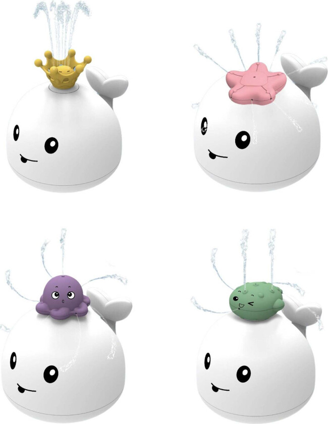 Vannsprutende Hval Badeleke med Lys - Badeleker