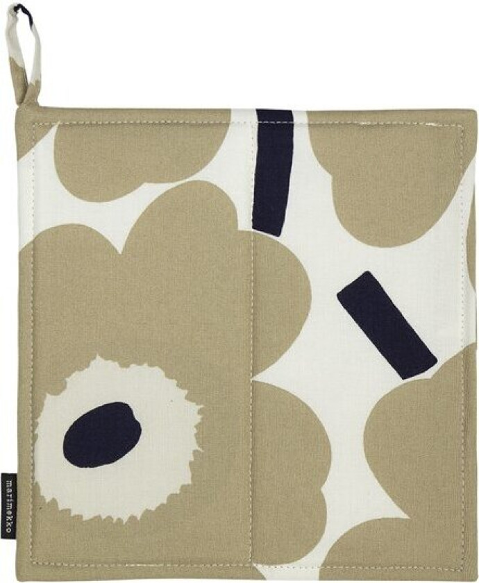 Pieni Unikko gryteklut 21,5x21,5 cm hvit/beige/mørkblå