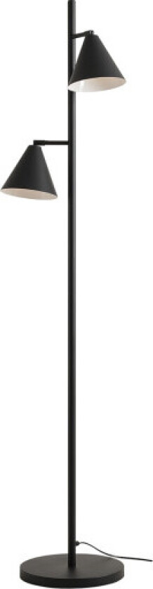 Form 2 gulvlampe, svart