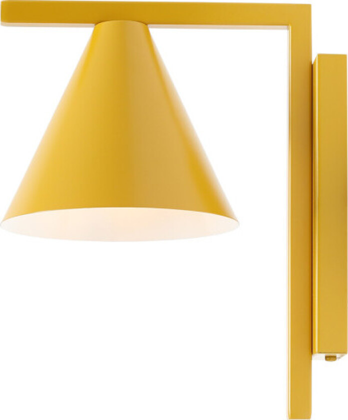 Form vegglampe, gul