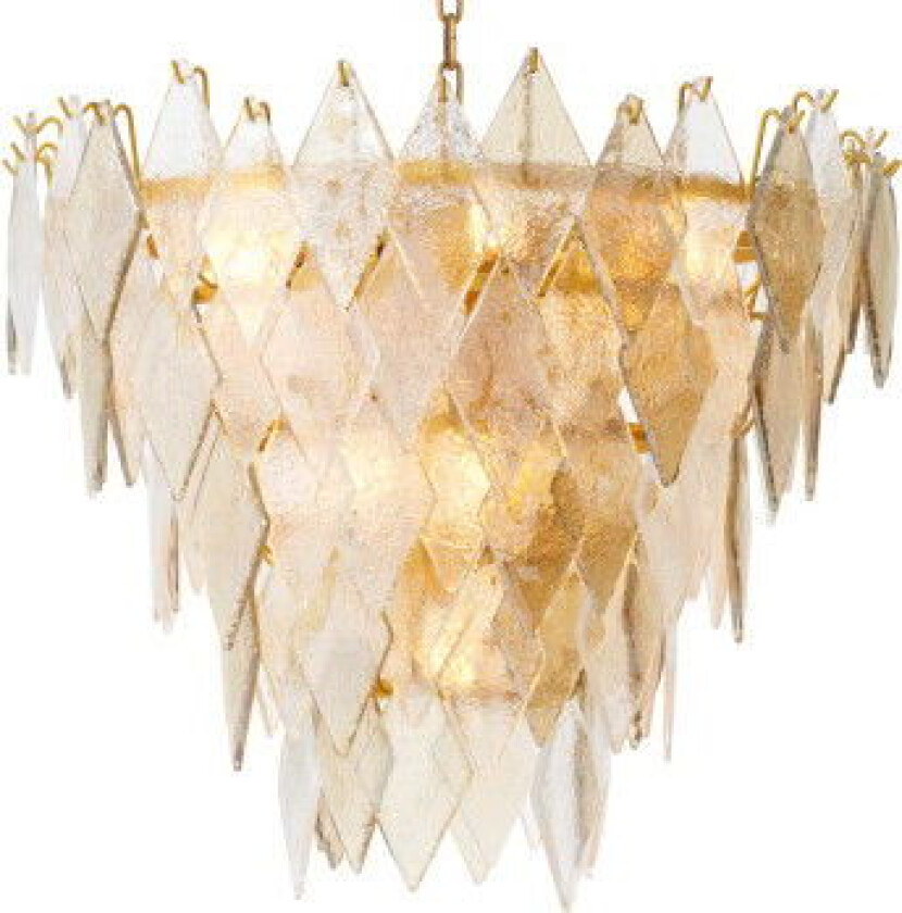 Rhombus takkrona antik mässing S