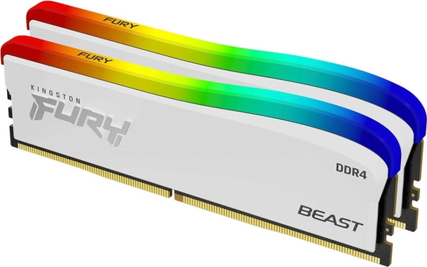 Kingston Fury Beast - Rgb Special Edition - Ddr4 - Sett - 32 Gb: 2 X 16 Gb - Dimm 288-Pin - 3600 Mhz / Pc4-28800 - Cl18 - 1.35 V - Ikke-Bufret - Ikke