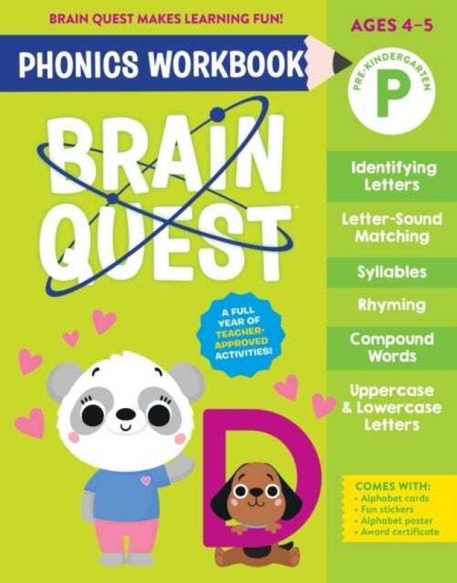 Brain Quest Phonics Workbook: PreKindergarten