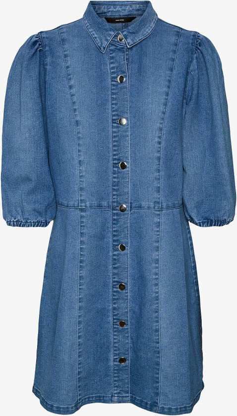 Denimkjole vmMelisa 2/4 Short Denim Dress - Blå