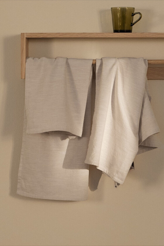 Kjøkkenhåndkle Ramona Uni 2-pakning - Beige