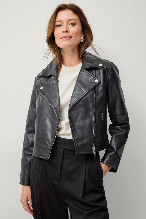 Skinn jakke CarlySZ Jacket - Svart
