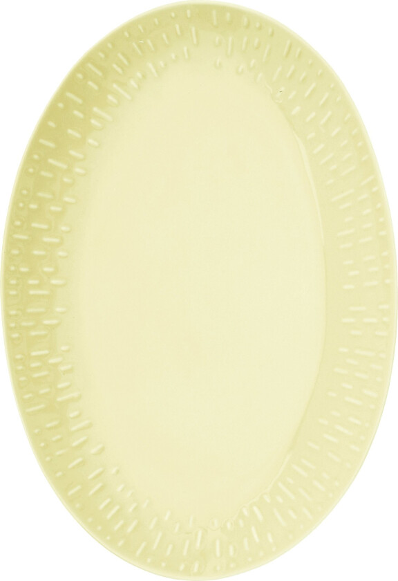- Life in Colour - Confetti - Lemon oval dish w/relief porcelain (13314)