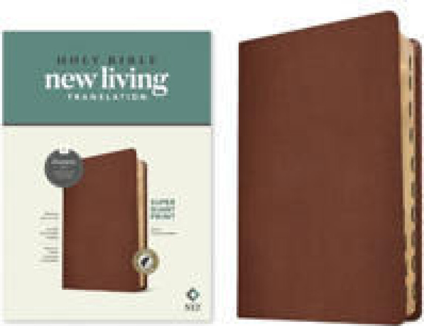 NLT Super Giant Print Bible Filament Edition, Brown, Indexed