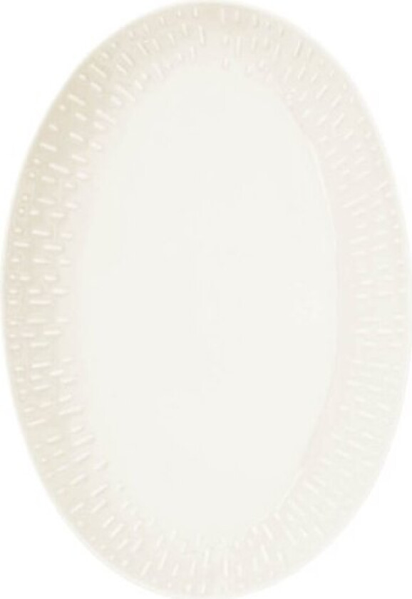 Confetti ovalt fat 36x25,5 cm vanilla