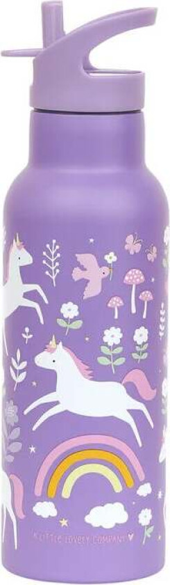 Stainless steel XL Vannflaske, Unicorn Dreams - Tåteflasker & Tilbehør - Rustfritt stål