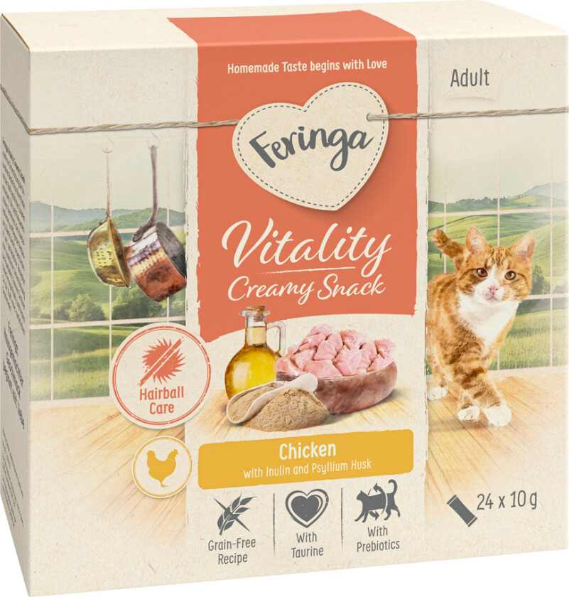 Vitality Creamy Snacks - Kylling (24 x 10 g)