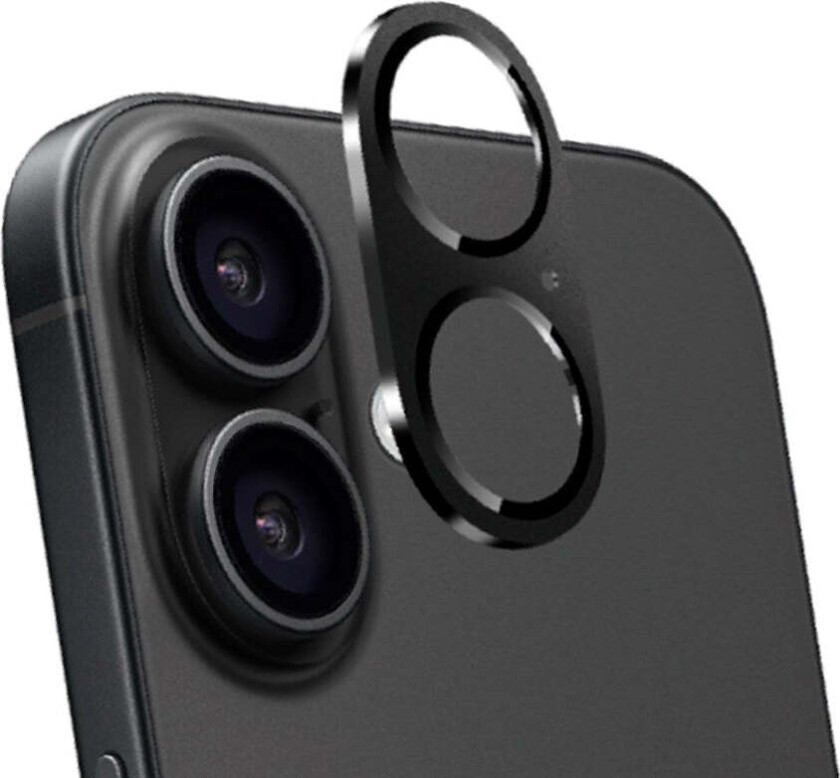 iPhone 16 / 16 Plus Holdit Beskyttelsesglass for Kameralinser - Case-Friendly - Svart