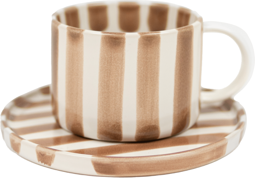 Monica kopp med fat Beige
