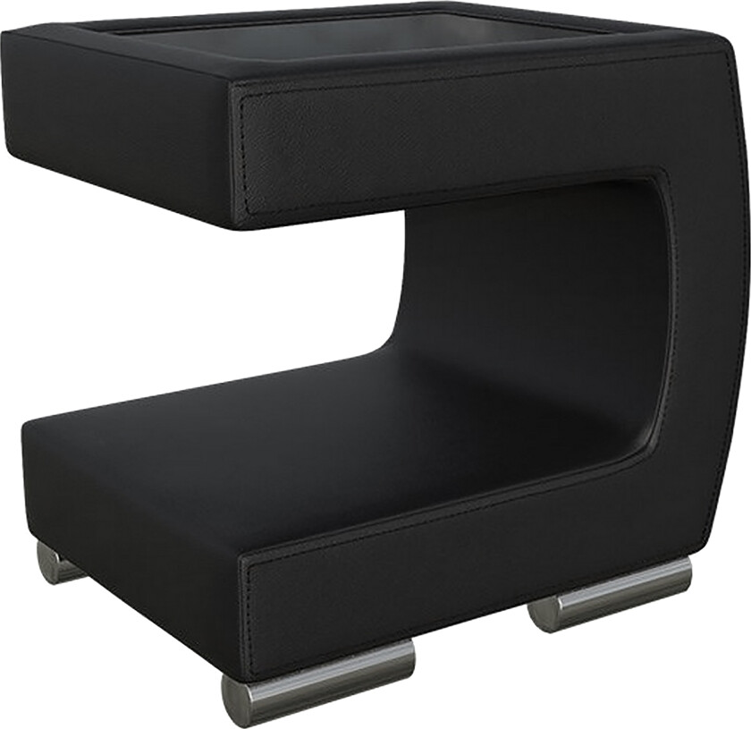 Stoliv Nattbord 43 cm Høyre - Økolær/Svart