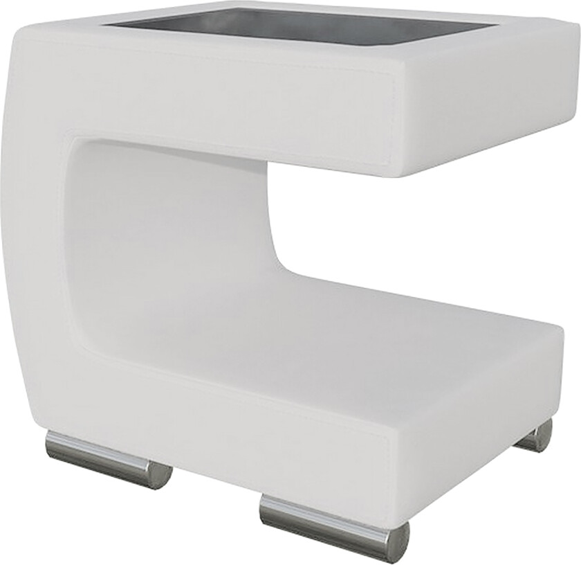 Stoliv Nattbord 43 cm Venstre - Økolær/Hvit