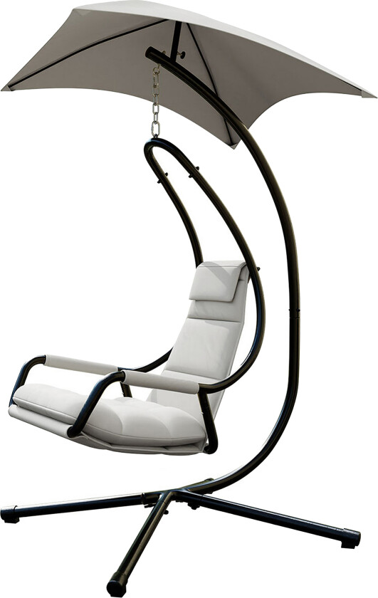 Bilde av Utelenestol - Svart|Grå