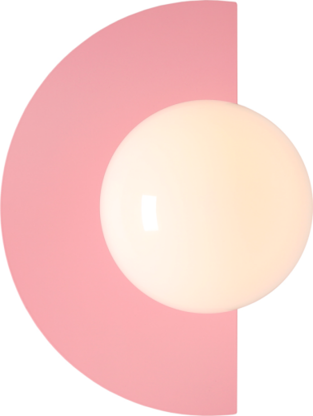 Loop vegglampe, rosa