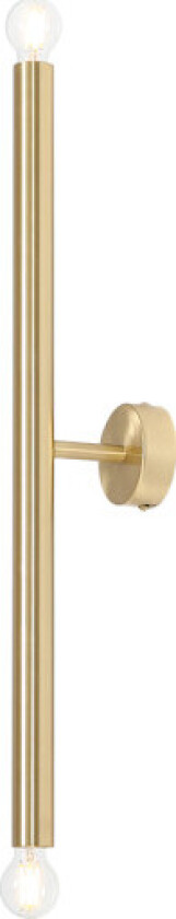 Tubo 2 vegglampe, messing, 60 cm