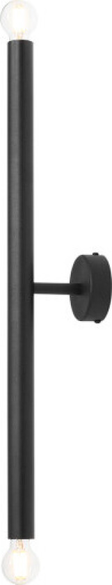 Tubo 2 vegglampe, svart, 60 cm