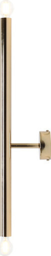 Tubo 2 vegglampe, gull, 60 cm