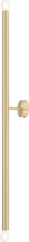 Tubo 2 vegglampe, messing, 100 cm