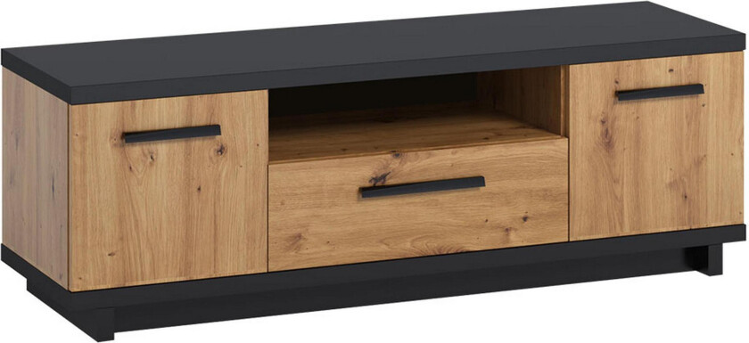 Ines TV-Benk 40x135 cm - Eik/Svart