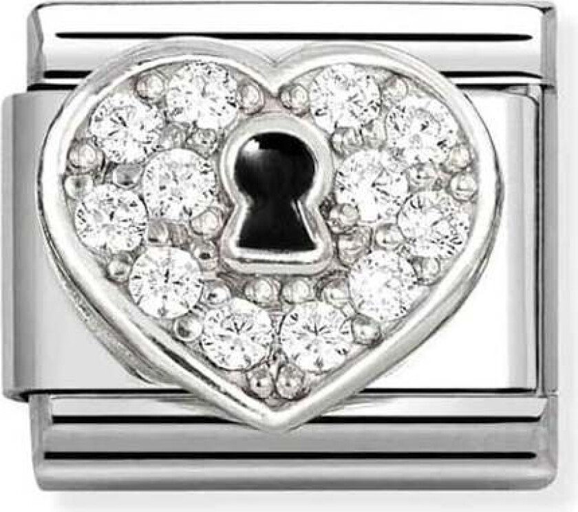 Heart Padlock White